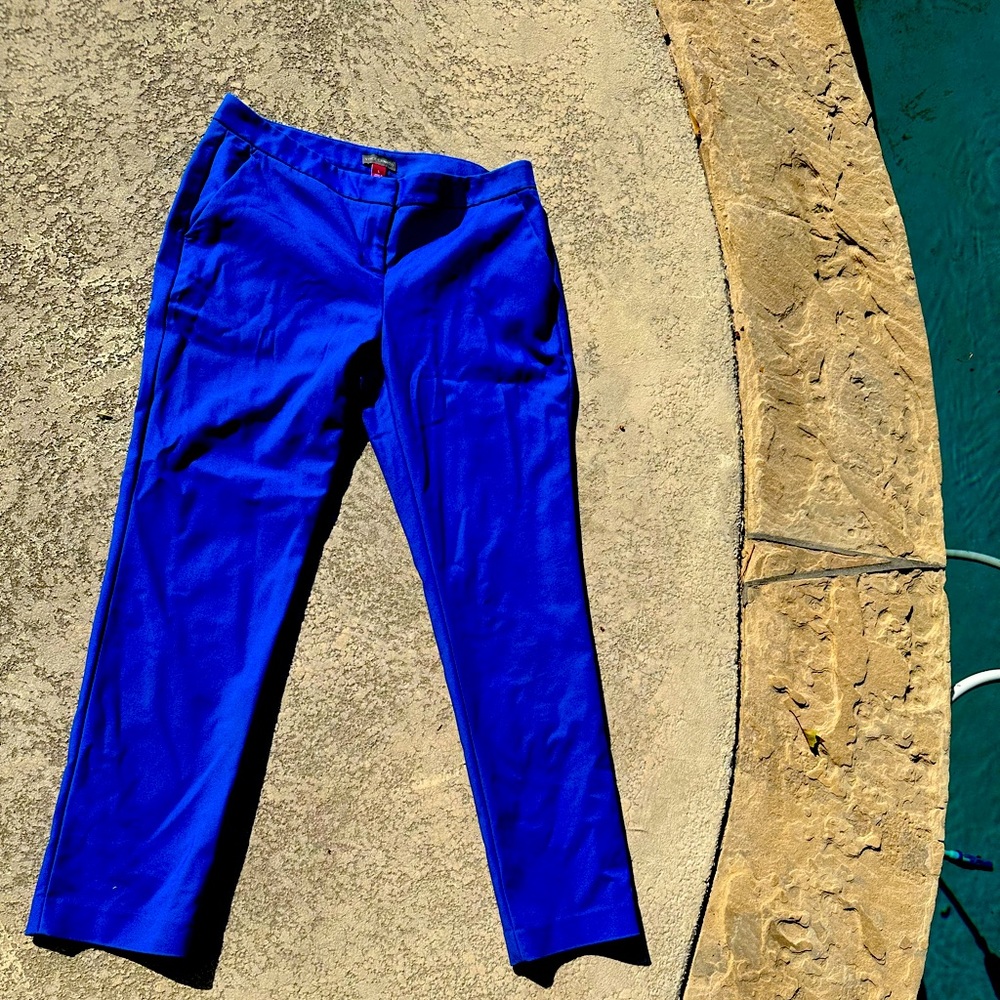 Vince Camuto Women's Front Zip Ankle Pant, Sapphire , blue, size 6